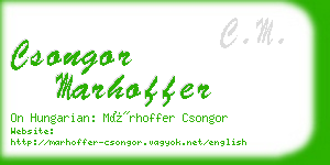 csongor marhoffer business card